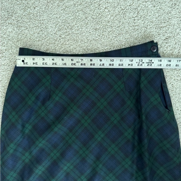 Vintage Jacobsons Tartan Plaid Wool A-Line Skirt | 100% Wool Knee Length Size 12 - Picture 4 of 5